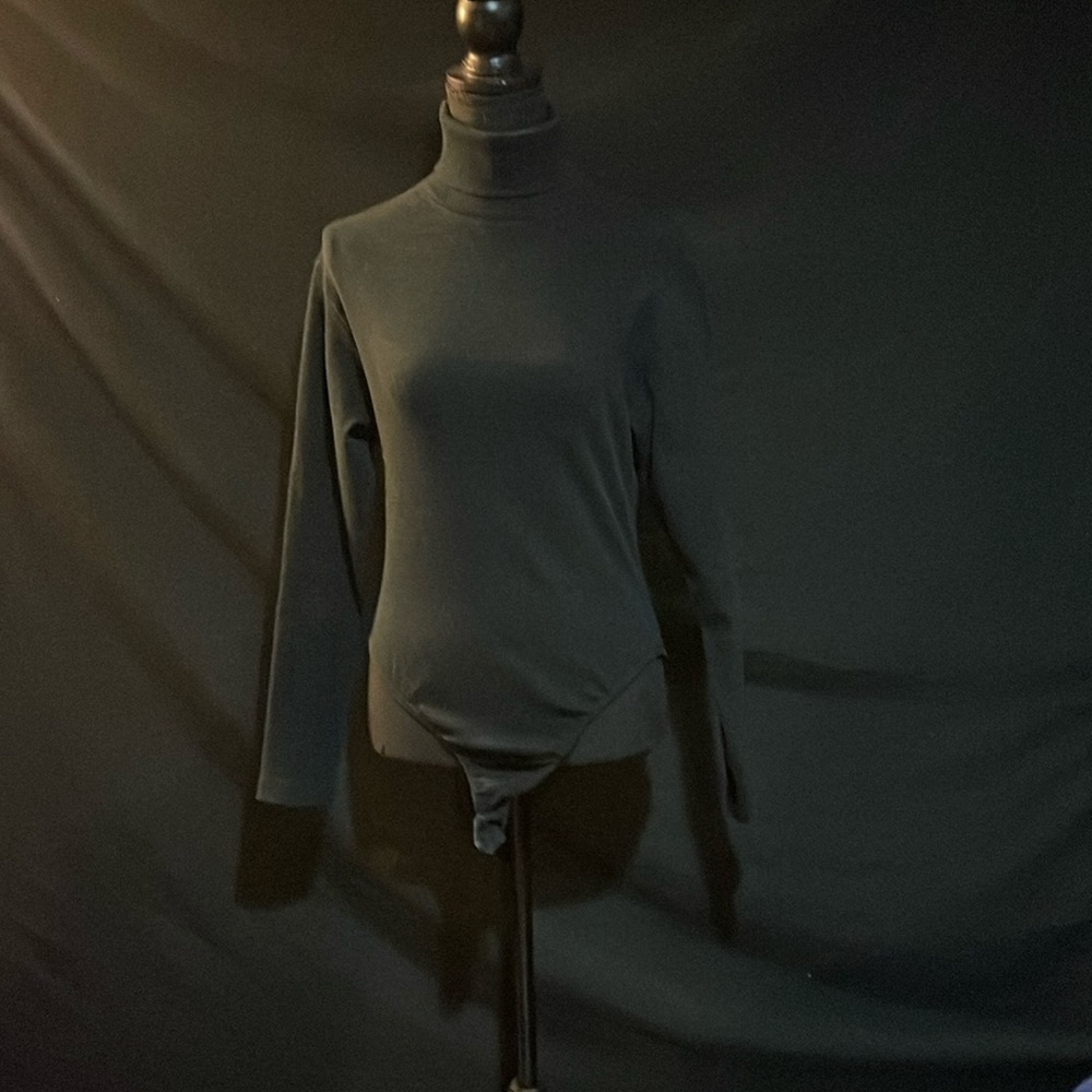 Women’s black turtleneck top